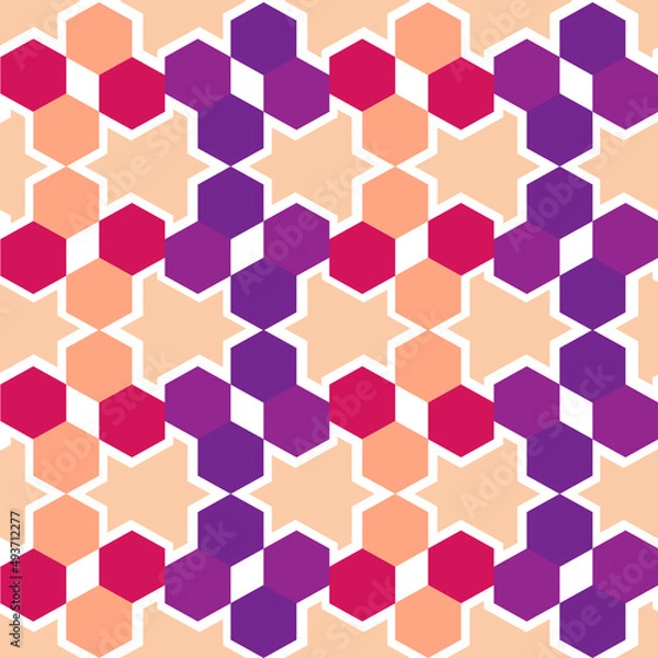Obraz vector tile pattern background geometric