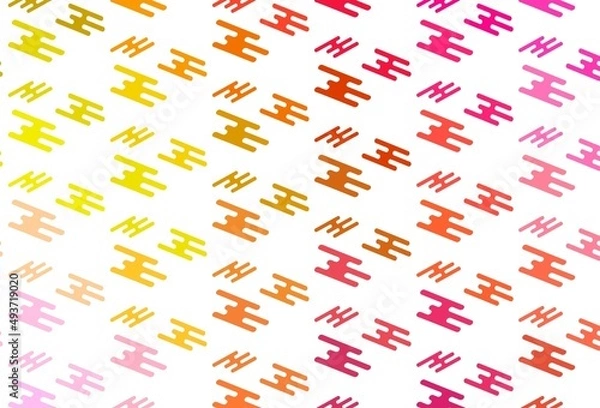 Fototapeta Light Red, Yellow vector template with repeated sticks.