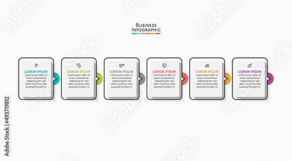 Obraz Business data visualization. timeline infographic icons designed for abstract background template milestone element modern diagram process technology digital marketing data presentation chart Vector