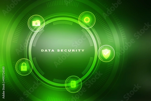 Fototapeta  2d illustration data security concept
