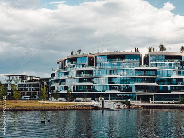 Obraz luxury waterfront homes