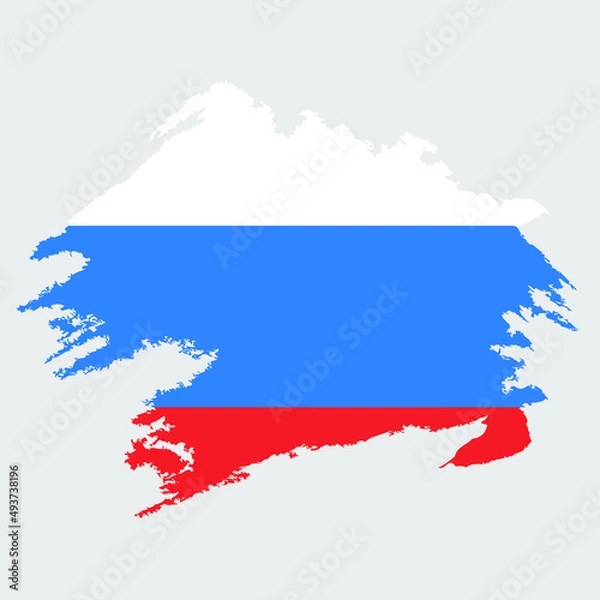 Fototapeta Russian flag banner template vector illustration of Russian flag with modern style. 