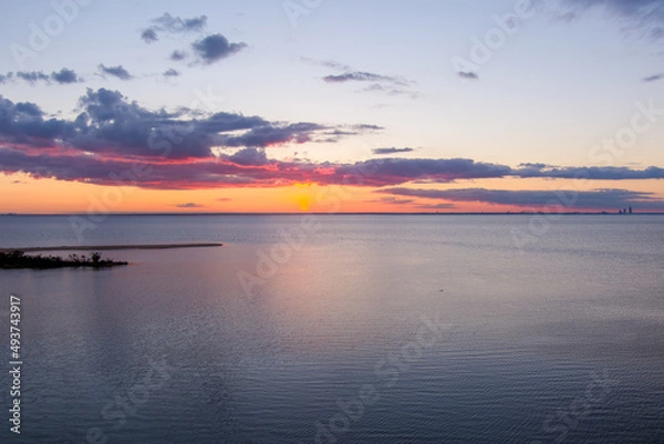 Fototapeta sunset over mobile bay