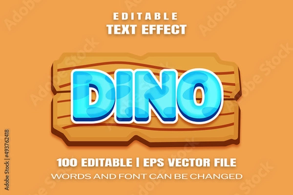 Obraz text effects Dino