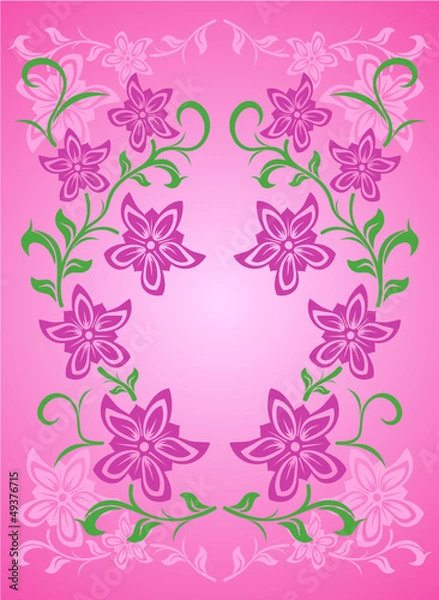 Fototapeta Abstract vector background with flowers