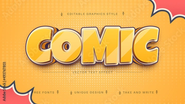 Fototapeta Humor - Editable Text Effect, Font Style