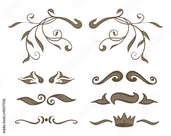 Obraz vintage elements brown