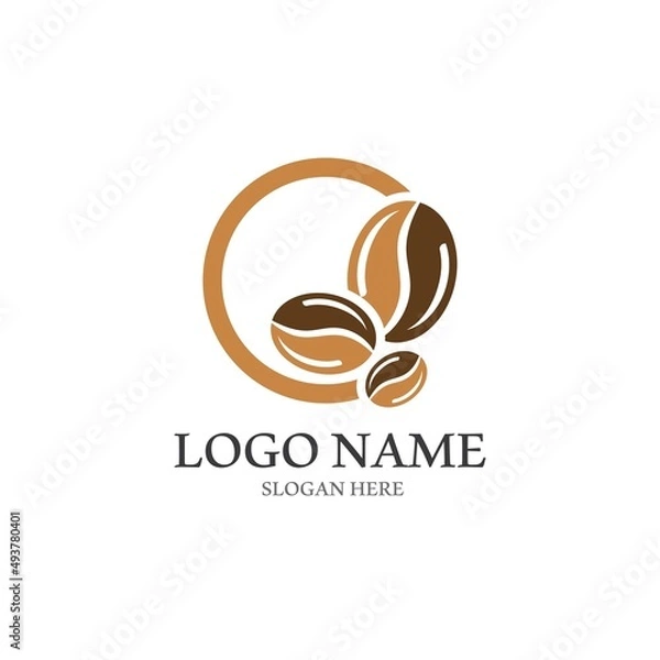 Obraz coffee bean icon vector illustration