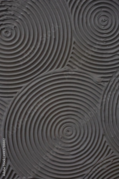 Obraz Concrete surface with circular pattern made of grey cement