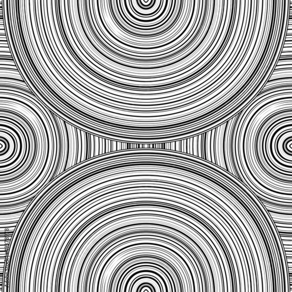Obraz Black and white seamless vector pattern