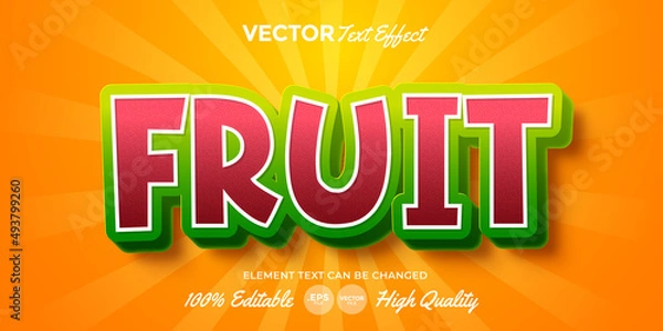 Obraz Fruit Text Effect