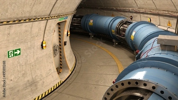 Obraz 3D-illustration of a particle accelerator