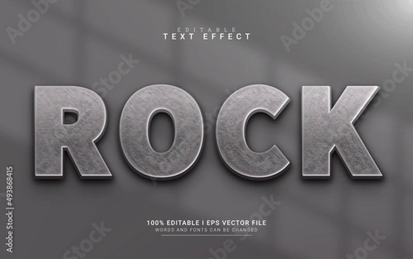 Obraz rock 3d style text effect