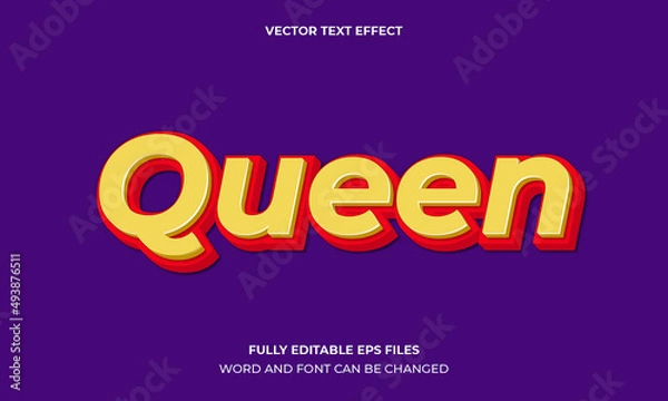 Obraz Editable 3D Vector Text Effect Template Design