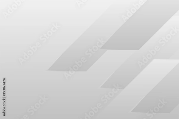 Fototapeta Abstract white and grey gradient geometric shape futuristic technology background. Modern minimal vector illustration for wallpaper, banner, presentation, business, corporate, card, backdrop, flyer
