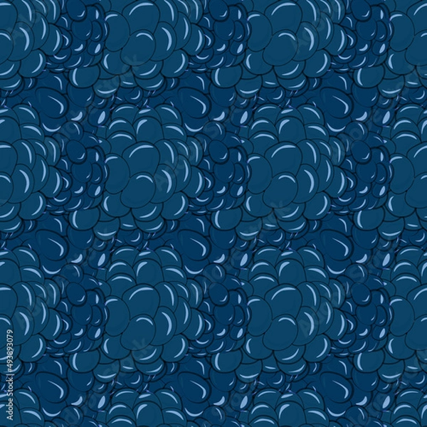 Obraz Seamless blackberry pattern close-up. The berry texture is seamless. For textiles. wrapping paper, postcards.