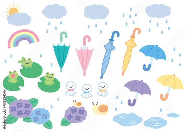 Obraz 梅雨のイラスト