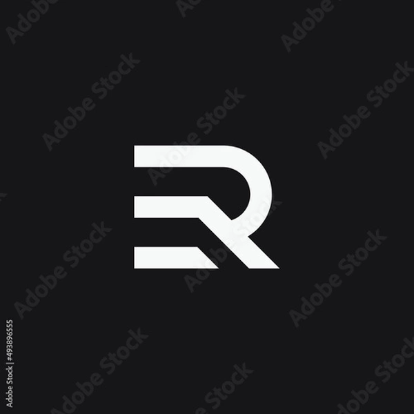 Obraz ER monogram design logo template.