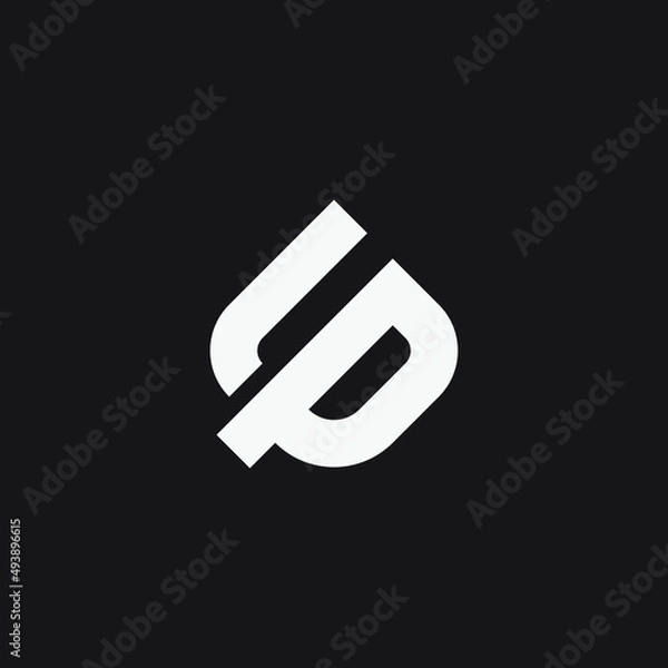 Obraz LP monogram design logo template.