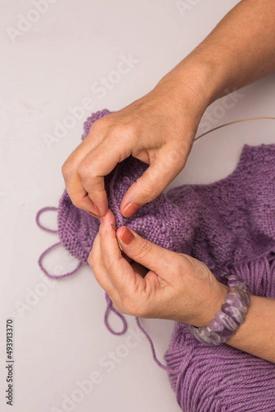 Obraz Beautiful colorful  background Knitting 