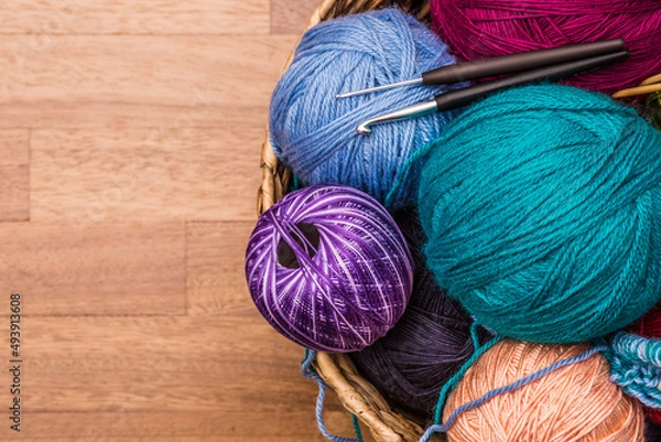 Obraz Beautiful colorful  background Knitting 