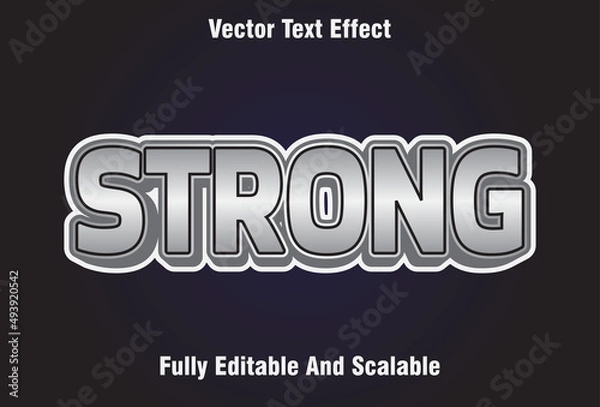 Fototapeta strong editable text effect with black background.