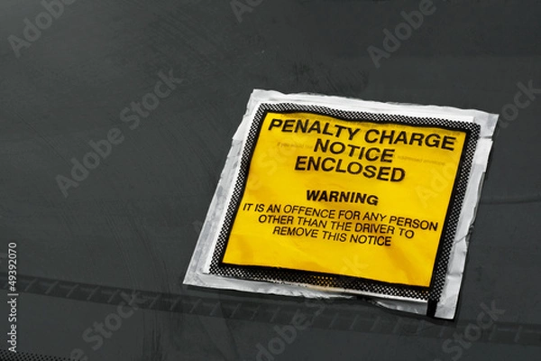 Obraz parking fine on windscreen