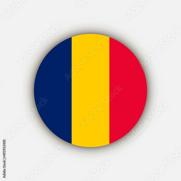 Fototapeta Country Chad. Chad flag. Vector illustration.