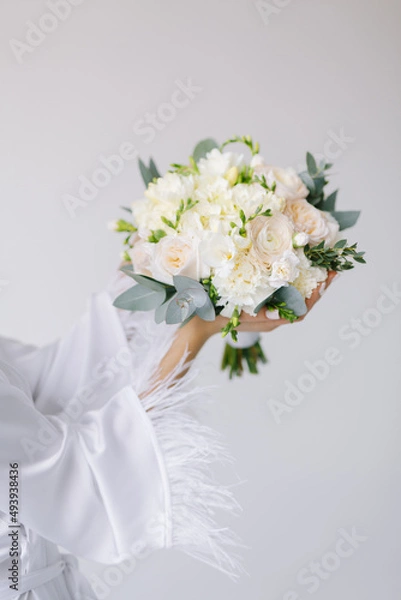 Fototapeta white wedding bouquet
