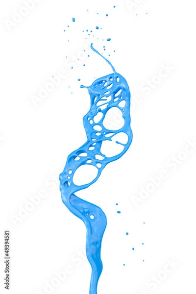 Obraz blue paint splash