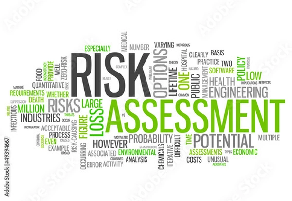 Obraz Word Cloud "Risk Assessment"