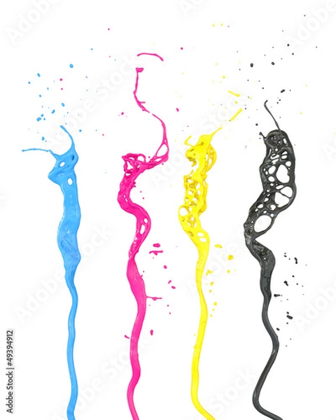 Obraz cmyk paint splash