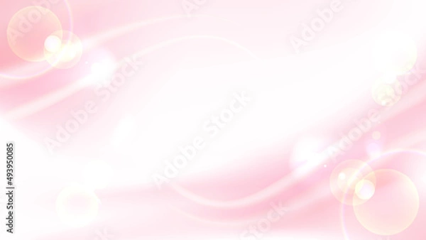 Obraz 抽象的な流線形の優しいそよ風と光、ピンク系の背景画像