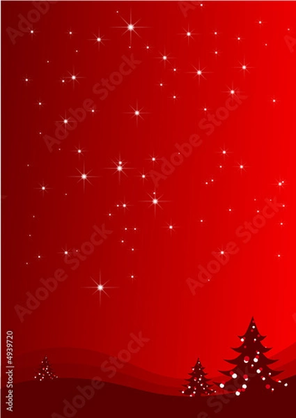 Obraz Abstract christmas landscape