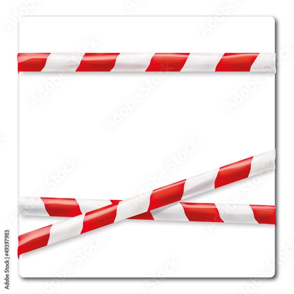 Obraz Flatterband rot weiß