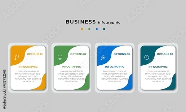 Obraz Steps Timeline Infographics Template Design