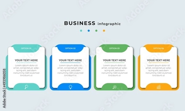 Obraz Steps Timeline Infographics Template Design