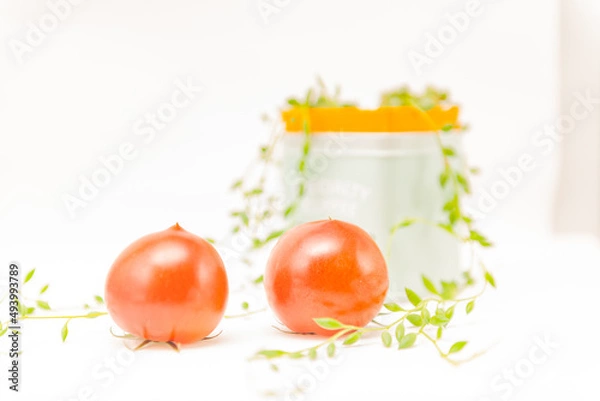 Fototapeta 観葉植物とトマト