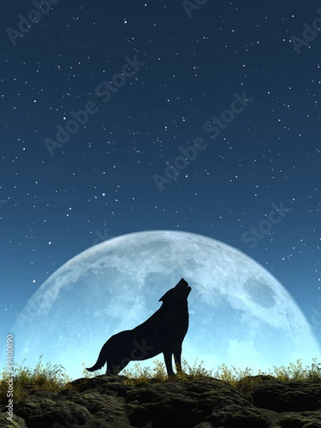 Obraz Heulender Wolf