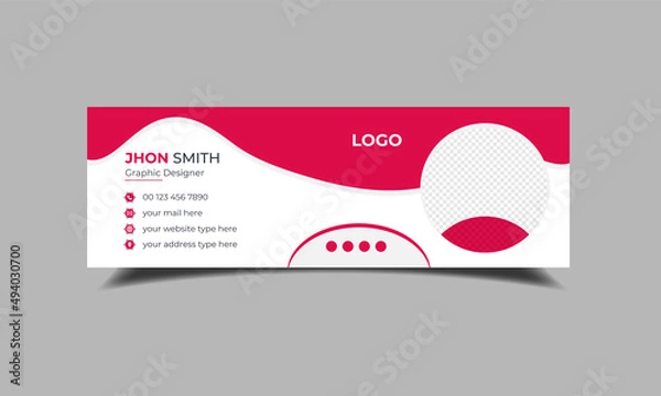 Fototapeta Email Signature, Corporate Email Signature Template, Web Email Signature, Email Signature Design, Modern Email Template Design