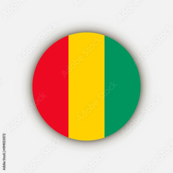 Fototapeta Country Guinea. Guinea flag. Vector illustration.