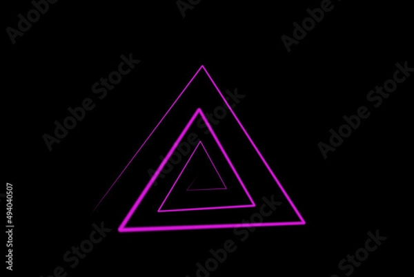 Fototapeta Black and white geometric shapes isolated on a black and white background. Triangles and circles