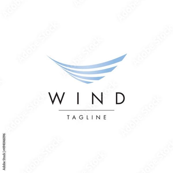 Fototapeta Wind. Logo template.