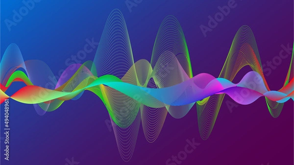 Obraz wave background style
