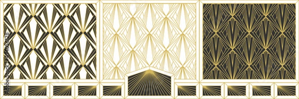 Fototapeta Abstract seamless pattern in Art Deco style.