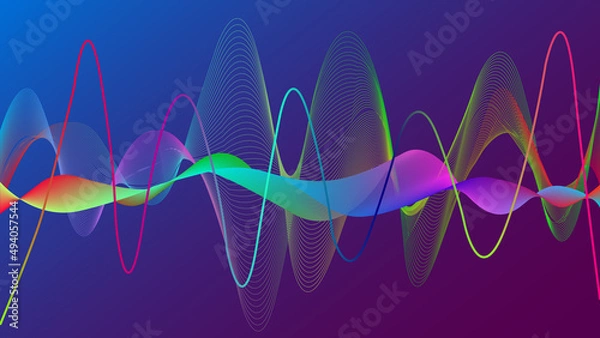 Obraz wave background style