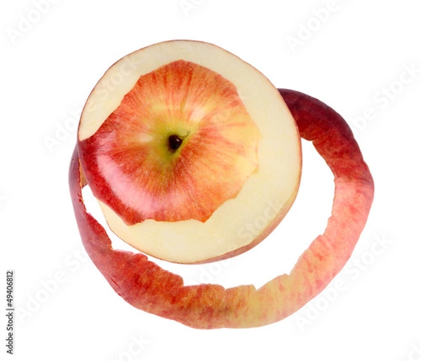 Obraz Red apple and peel