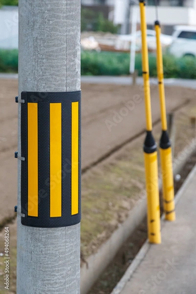 Fototapeta 電柱標識板