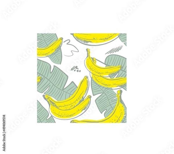 Fototapeta Seamless pattern with banana. It can be used for wallpaper, surface textures, textiles.