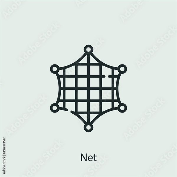 Obraz net icon vector icon.Editable stroke.linear style sign for use web design and mobile apps,logo.Symbol illustration.Pixel vector graphics - Vector